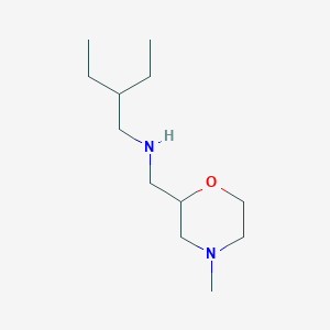 molecular formula C12H26N2O B13078126 (2-Ethylbutyl)[(4-methylmorpholin-2-yl)methyl]amine 