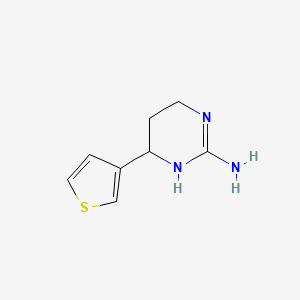 molecular formula C8H11N3S B13078145 6-(Thiophen-3-yl)-1,4,5,6-tetrahydropyrimidin-2-amine 