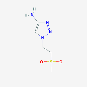 molecular formula C5H10N4O2S B13078186 1-(2-methanesulfonylethyl)-1H-1,2,3-triazol-4-amine 