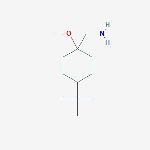 molecular formula C12H25NO B13078225 (4-Tert-butyl-1-methoxycyclohexyl)methanamine 