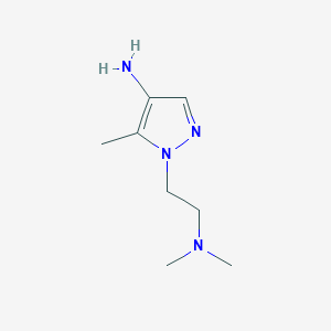 molecular formula C8H16N4 B13078231 1-[2-(dimethylamino)ethyl]-5-methyl-1H-pyrazol-4-amine 