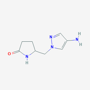 5-[(4-Amino-1H-pyrazol-1-yl)methyl]pyrrolidin-2-one