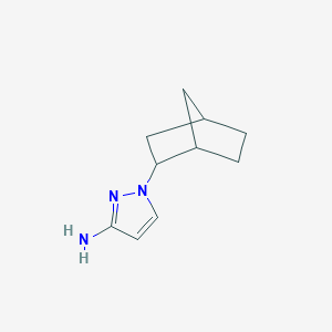 molecular formula C10H15N3 B13078300 1-{bicyclo[2.2.1]heptan-2-yl}-1H-pyrazol-3-amine 