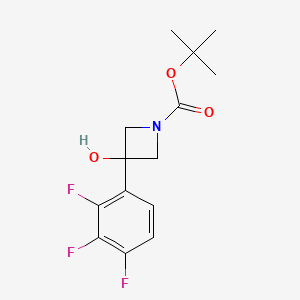 Tert-butyl 3-hydroxy-3-(2,3,4-trifluorophenyl)azetidine-1-carboxylate