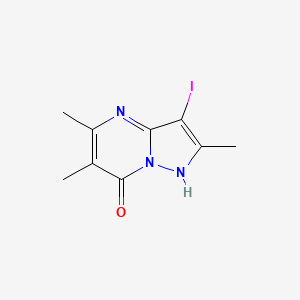 3-iodo-2,5,6-trimethyl-4H,7H-pyrazolo[1,5-a]pyrimidin-7-one