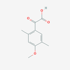 molecular formula C11H12O4 B13078379 2-(4-Methoxy-2,5-dimethylphenyl)-2-oxoacetic acid 