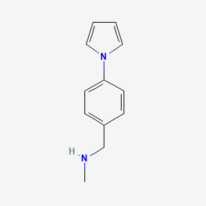 molecular formula C12H14N2 B13078390 Methyl({[4-(1H-pyrrol-1-yl)phenyl]methyl})amine 