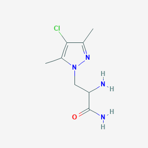 2-Amino-3-(4-chloro-3,5-dimethyl-1H-pyrazol-1-YL)propanamide