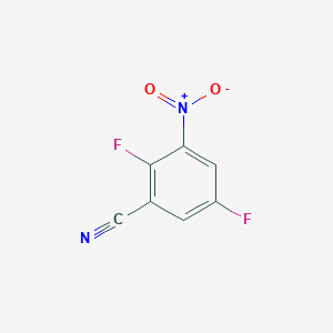 molecular formula C7H2F2N2O2 B13078460 2,5-Difluoro-3-nitrobenzonitrile 