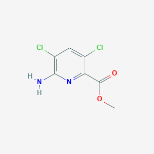 molecular formula C7H6Cl2N2O2 B13078469 Methyl 6-amino-3,5-dichloropicolinate CAS No. 1416374-91-8