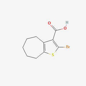 molecular formula C10H11BrO2S B13078475 2-Bromo-4H,5H,6H,7H,8H-cyclohepta[b]thiophene-3-carboxylic acid 