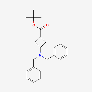 molecular formula C23H29NO2 B13078524 Tert-butyl 3-(dibenzylamino)cyclobutanecarboxylate CAS No. 1356087-27-8