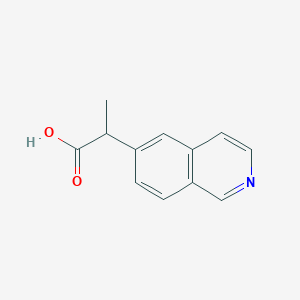 molecular formula C12H11NO2 B13078533 2-(Isoquinolin-6-yl)propanoic acid 