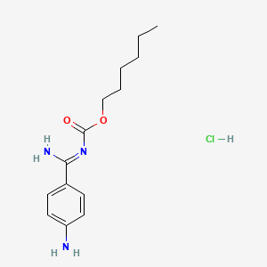 Hexyl (amino(4-aminophenyl)methylene)carbamate hydrochloride