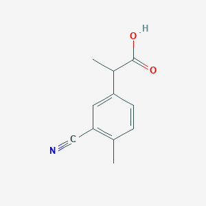 2-(3-Cyano-4-methylphenyl)propanoic acid