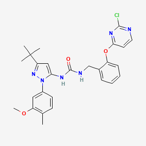 1-(3-(tert-Butyl)-1-(3-methoxy-4-methylphenyl)-1H-pyrazol-5-yl)-3-(2-((2-chloropyrimidin-4-yl)oxy)benzyl)urea