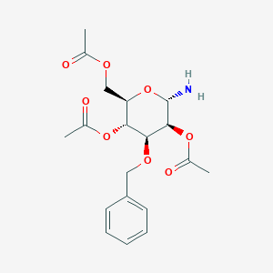 (2R,3r,4s,5r,6r)-2-(acetoxymethyl)-6-amino-4-(benzyloxy)tetrahydro-2h-pyran-3,5-diyldiacetate