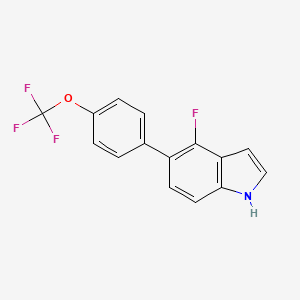 4-Fluoro-5-(4-(trifluoromethoxy)phenyl)indole