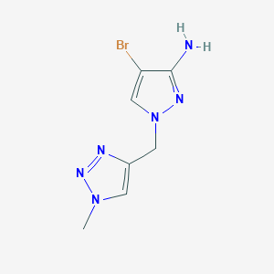 4-Bromo-1-[(1-methyl-1H-1,2,3-triazol-4-yl)methyl]-1H-pyrazol-3-amine