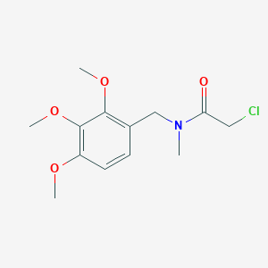 molecular formula C13H18ClNO4 B13078591 2-chloro-N-methyl-N-(2,3,4-trimethoxybenzyl)acetamide 