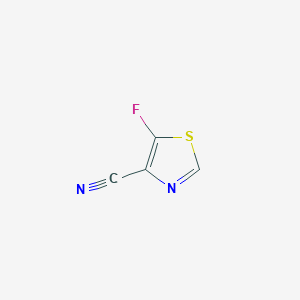 molecular formula C4HFN2S B13078602 4-Cyano-5-fluorothiazole 