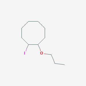 molecular formula C11H21IO B13078611 1-Iodo-2-propoxycyclooctane 