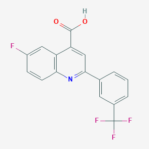 molecular formula C17H9F4NO2 B13078618 6-Fluoro-2-(3-(trifluoromethyl)phenyl)quinoline-4-carboxylic acid CAS No. 897561-78-3