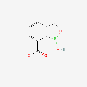 molecular formula C9H9BO4 B13078658 Methyl 1-hydroxy-1,3-dihydrobenzo[c][1,2]oxaborole-7-carboxylate 