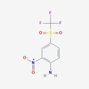 molecular formula C7H5F3N2O4S B1307868 2-Nitro-4-(trifluoromethylsulfonyl)aniline CAS No. 400-23-7