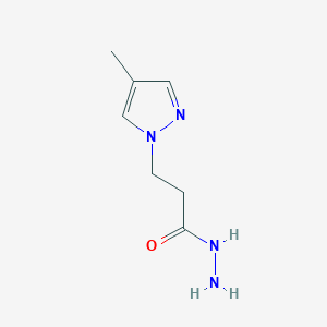 molecular formula C7H12N4O B1307869 3-(4-甲基-1H-吡唑-1-基)丙酰肼 CAS No. 512809-34-6