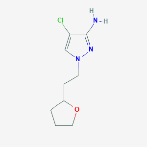 4-chloro-1-[2-(oxolan-2-yl)ethyl]-1H-pyrazol-3-amine