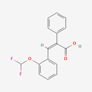 (2Z)-3-[2-(Difluoromethoxy)phenyl]-2-phenylprop-2-enoic acid