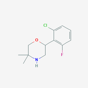 2-(2-Chloro-6-fluorophenyl)-5,5-dimethylmorpholine