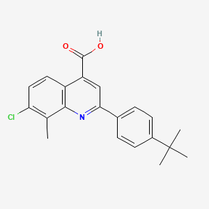 molecular formula C21H20ClNO2 B1307874 2-(4-Tert-butylphenyl)-7-chloro-8-methylquinoline-4-carboxylic acid CAS No. 863182-58-5