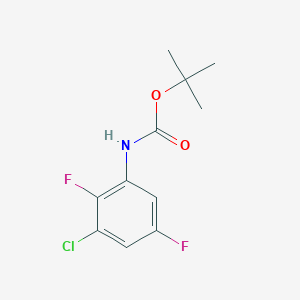 molecular formula C11H12ClF2NO2 B13078741 tert-Butyl (3-chloro-2,5-difluorophenyl)carbamate 