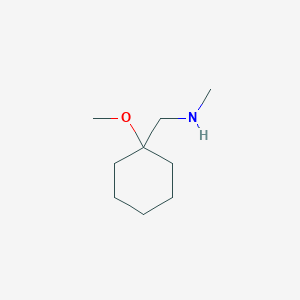 molecular formula C9H19NO B13078758 [(1-Methoxycyclohexyl)methyl](methyl)amine 