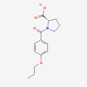 molecular formula C15H19NO4 B13078765 (2S)-1-(4-propoxybenzoyl)pyrrolidine-2-carboxylic acid 