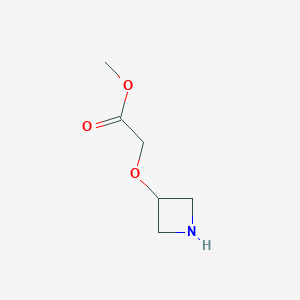 molecular formula C6H11NO3 B13078799 Methyl 2-(azetidin-3-yloxy)acetate 