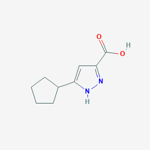 molecular formula C9H12N2O2 B1307881 5-cyclopentyl-1H-pyrazole-3-carboxylic Acid CAS No. 521300-21-0