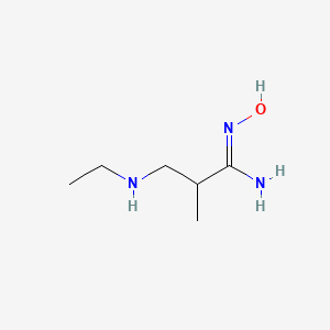 molecular formula C6H15N3O B13078842 3-(ethylamino)-N'-hydroxy-2-methylpropanimidamide 