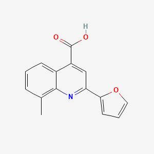 molecular formula C15H11NO3 B1307886 2-(Furan-2-yl)-8-methylquinoline-4-carboxylic acid CAS No. 438228-40-1