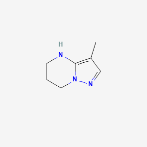 molecular formula C8H13N3 B13078878 3,7-Dimethyl-4H,5H,6H,7H-pyrazolo[1,5-a]pyrimidine 