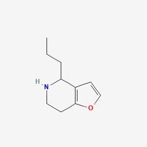 molecular formula C10H15NO B13078913 4-Propyl-4H,5H,6H,7H-furo[3,2-C]pyridine 