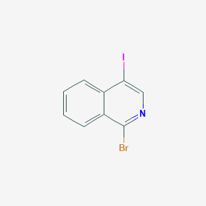 molecular formula C9H5BrIN B13078923 1-Bromo-4-iodoisoquinoline 