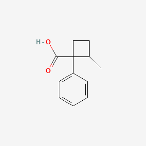 molecular formula C12H14O2 B13078951 2-methyl-1-phenylCyclobutanecarboxylic acid 