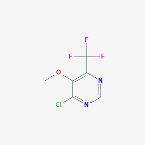 molecular formula C6H4ClF3N2O B13078956 4-Chloro-5-methoxy-6-(trifluoromethyl)pyrimidine 