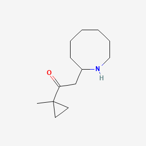 molecular formula C13H23NO B13078964 2-(Azocan-2-yl)-1-(1-methylcyclopropyl)ethan-1-one 