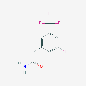 molecular formula C9H7F4NO B13078975 2-(3-Fluoro-5-(trifluoromethyl)phenyl)acetamide 