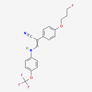 (Z)-2-[4-(3-fluoropropoxy)phenyl]-3-[4-(trifluoromethoxy)anilino]-2-propenenitrile