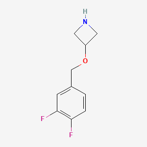 molecular formula C10H11F2NO B13079031 3-((3,4-Difluorobenzyl)oxy)azetidine 